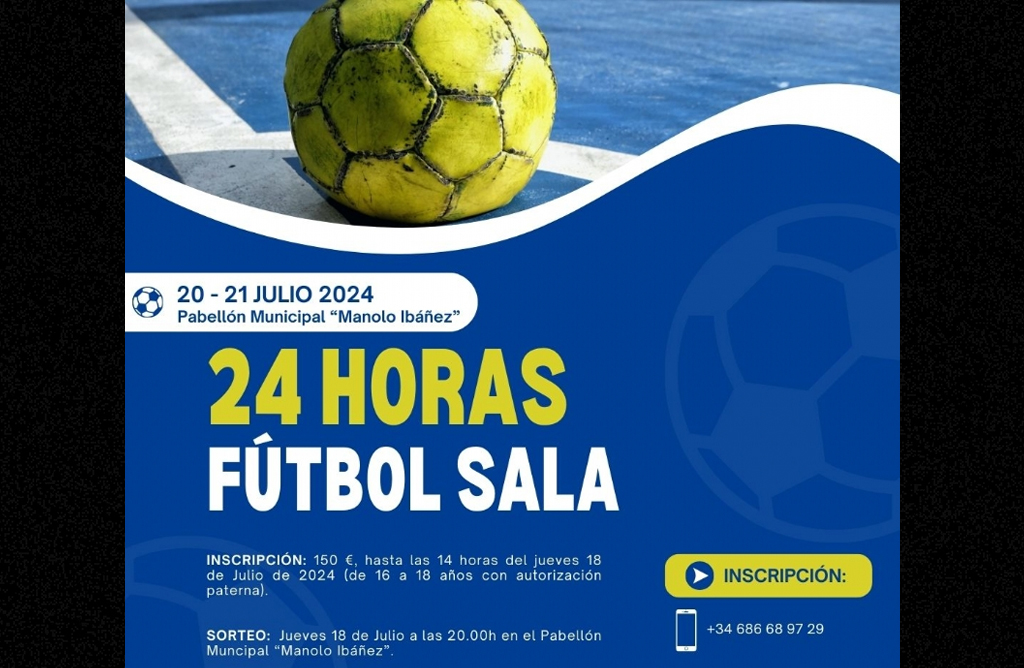 Las 24 Horas de Fútbol Sala se disputarán en el